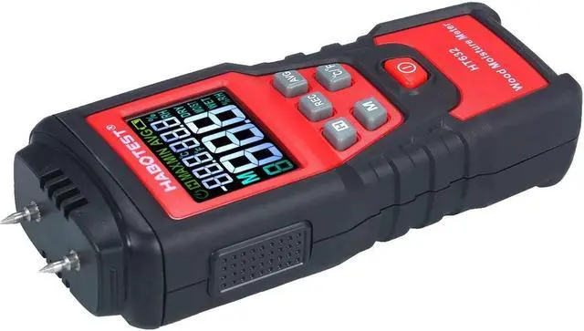 Alt view image 5 of 7 - HABOTEST Wood Moisture Meter 0-99.9% Digital Wood Hydrometer with 2 Pin Probe Wood Moisture Tester