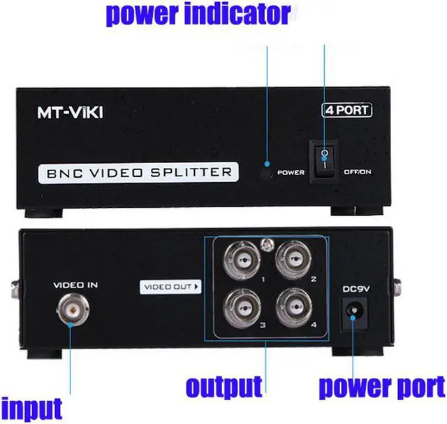 Alt view image 3 of 4 - 4-port BNC Video Splitter Converter CCTV DVR Composite Video BNC Box(Not SDI Splitter Box)