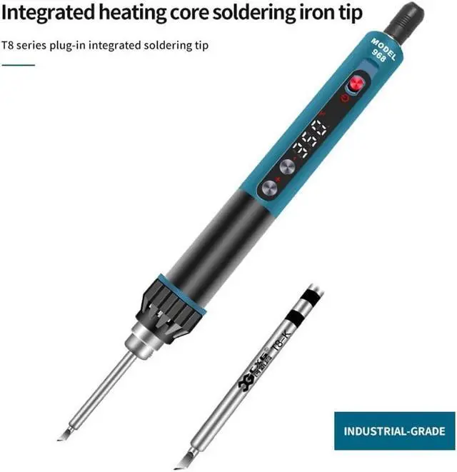 Alt view image 5 of 7 - Color Display Electric Soldering Iron Portable Electric Soldering Iron Precise Temperature Adjustment Intelligent Sleep Automatic Shutdown Quick Heating with 5V-24V Voltage Range - USB Cable