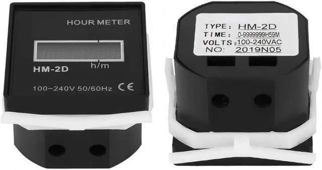 Alt view image 3 of 7 - Time Counter AC220 240V Digital Electrical Counter LCD Display Time Meter Gauge Counter Time Gauge