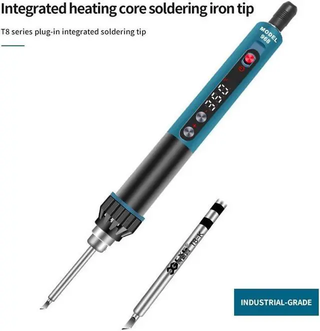 Alt view image 6 of 7 - Color Display Electric Soldering Iron Portable Electric Soldering Iron Precise Temperature Adjustment Intelligent Sleep Automatic Shutdown Quick Heating with 5V-24V Voltage Range - Car Recharger