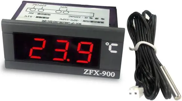 Alt view image 2 of 5 - ZFX-900 Embedded Temperature Meter Intelligent Digital Temperature Display Panel for Refrigerator Deepfreeze Cold Closet