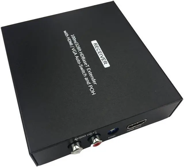 Alt view image 3 of 5 - HDMI Extender Kit 100M 2-in-1 HDMI VGA to HDMI Extender Scaler with Audio POH HDCP