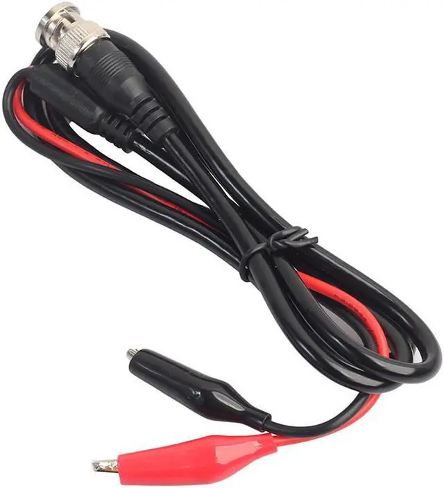 Alt view image 6 of 6 - 1m BNC Male Plug to Dual Alligator Clip Oscilloscope Testing Lead Cable Probe Electrical Tool Accessories