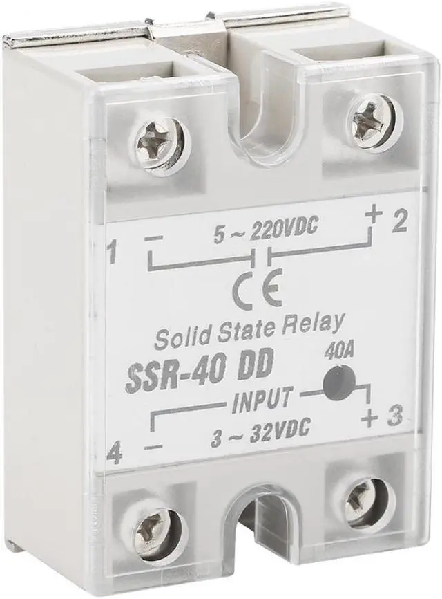 Alt view image 4 of 7 - Newstyle SSR-40 DD 40A 5-220VDC Solid State Relay For Industrial Automation Process