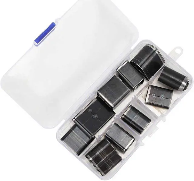 Alt view image 7 of 7 - 24Pcs Hollow Hole Shaped Punch Set Short Leather Belt Drilling Tool Oval Round Square Leather Craft Tool