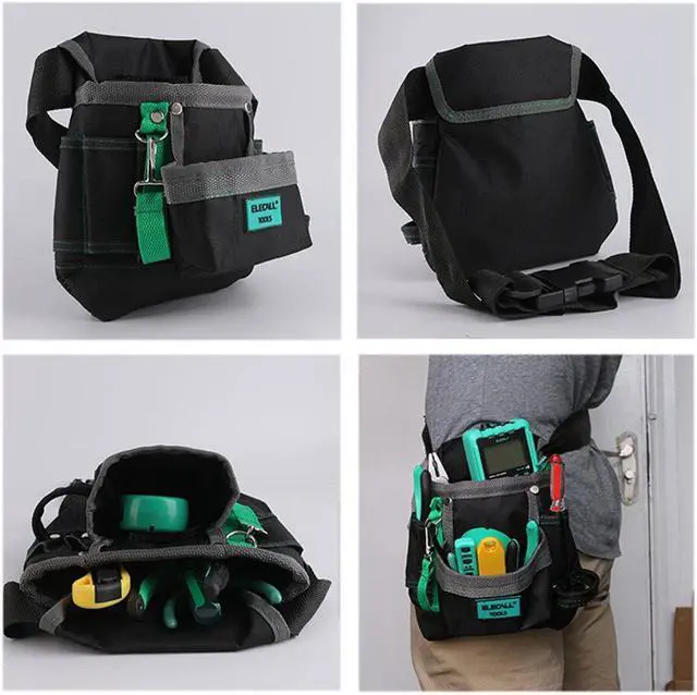 Alt view image 3 of 7 - ELECALL Tools Bag Waist Belt Bag Pocket Tool Storage Tool Pouch ELEB07 600D Oxford Cloth Hand Tools Hardware Storage Load 12kg