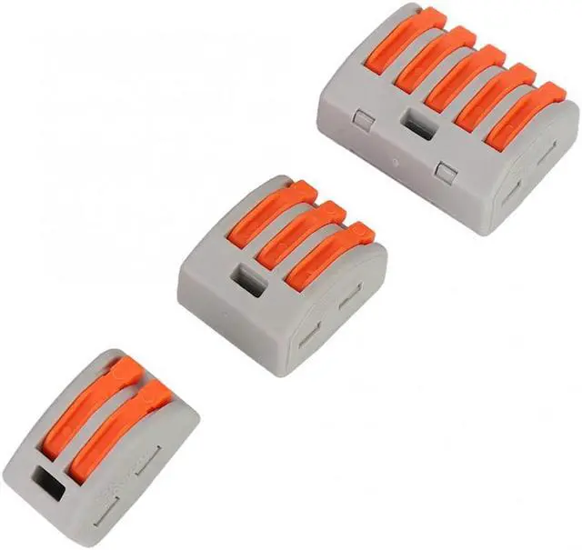 Alt view image 2 of 6 - 60 Pcs Electric Cable Connector Universal Quick Connecting Terminal Wiring Cable Connector Block Threader Splitter