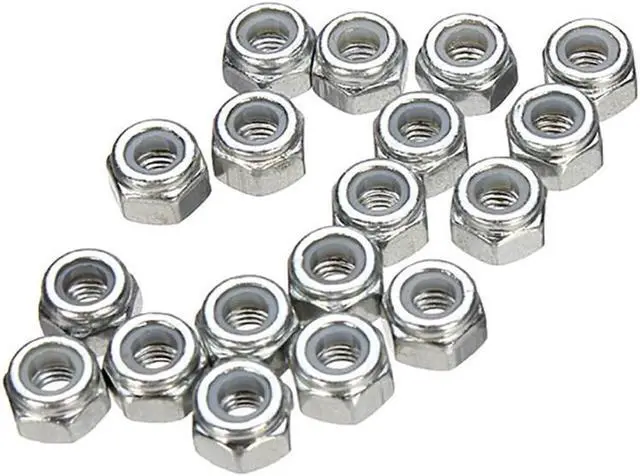 Alt view image 5 of 7 - 150pcs/Box Multi-size Metric Thread Steel Hex Nuts Screw Hexagonal Nylon Lock Nuts #10-24 1/4-20 1/4-28 5/16-18 3/8-16 1/2-13
