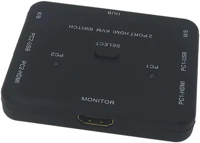 Alt view image 2 of 6 - USB HDMI KVM Switcher 2-port 4K HDMI USB Mouse&Keyboard Monitor Selector Sharing HDMI Switch KVM With Usb