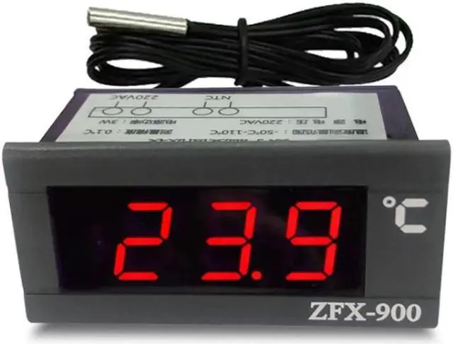 Alt view image 3 of 5 - ZFX-900 Embedded Temperature Meter Intelligent Digital Temperature Display Panel for Refrigerator Deepfreeze Cold Closet