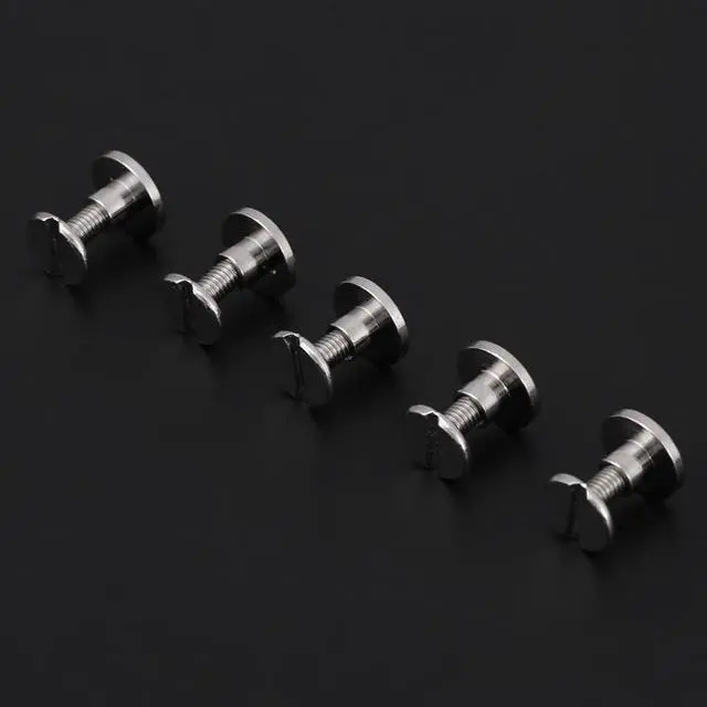 Alt view image 5 of 7 - 20pcs/Set Flat Head Screw Rivets Leather Belt Repair Supplies Durable Brass Threaded Flat Nut Nail Rivets Screws Tools - 8MM