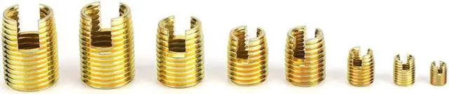 Alt view image 4 of 7 - 116 Pcs Self Tapping Thread Slotted Inserts and Steel Wire Thread Inserts Combination Set Thread Repair Tool