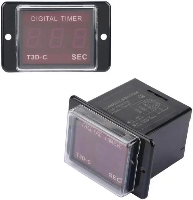 Main image of T3D-C Digital LED Time Counter Timer Delay Time Relay 8-Pin 99.9/999 SEC 220VAC Digital Time Counter