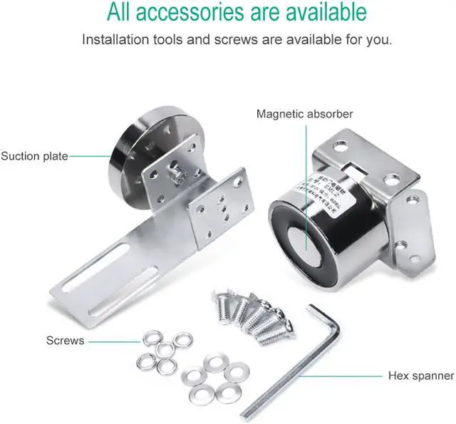 Alt view image 4 of 6 - ELECALL EML2-3 DC12V Electronic Lock For Magnetic Automatic Door Lock Smart Control System
