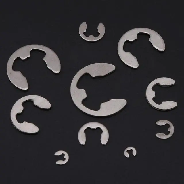 Alt view image 2 of 5 - 200pcs/Box Stainless Steel E-Clip Retaining Ring Assortment Kit M1.5-M10 E-ring Fasteners Washers Repair Tools Set