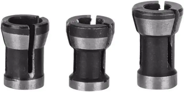 Main image of 3pcs 6mm 6.35mm 8mm Collet Chuck Adapter Woodworking Milling Trimming Cutter Chuck Engraving Head HSS Conversion Chuck