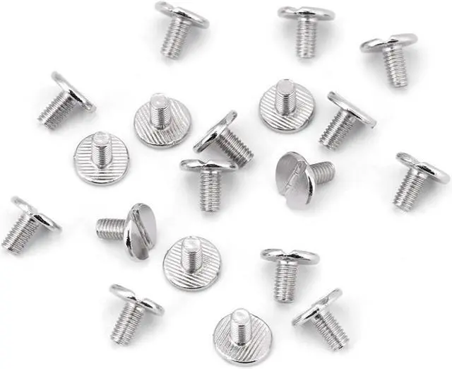 Alt view image 3 of 7 - 20pcs/Set Flat Head Screw Rivets Leather Belt Repair Supplies Durable Brass Threaded Flat Nut Nail Rivets Screws Tools - 8MM