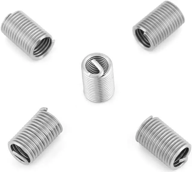 Alt view image 6 of 7 - 50pcs/Lot M6 x 1.0 x 3D Screw Thread Insert Stainless Steel Fasteners Repair Tools Kit Coiled Wire Helical Screw Sleeve Set