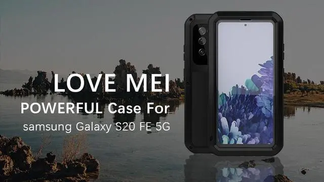 Alt view image 2 of 5 - LOVE MEI Shock Dirt Proof Water Resistant Metal Armor Cover Phone Case for Samsung GALAXY S20 Fe - Yellow
