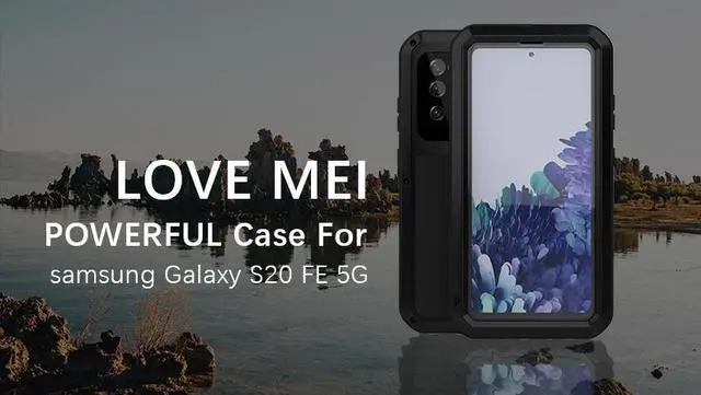 Alt view image 2 of 7 - LOVE MEI Shock Dirt Proof Water Resistant Metal Armor Cover Phone Case for Samsung GALAXY S20 Fe - Army Green
