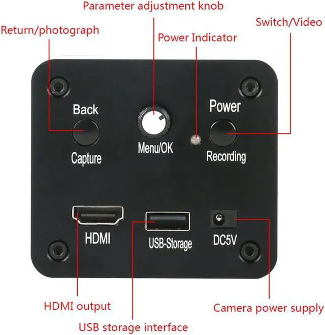 Alt view image 5 of 7 - 1080P HD HDMI Industrial Electronic Digital Video Microscope Camera & 200X C-Mount Lens