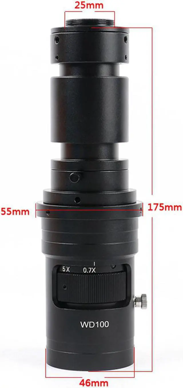 Alt view image 2 of 7 - 1080P HD HDMI Industrial Electronic Digital Video Microscope Camera & 500X C-Mount Lens Whit 56-LED Adjustable Ring Light