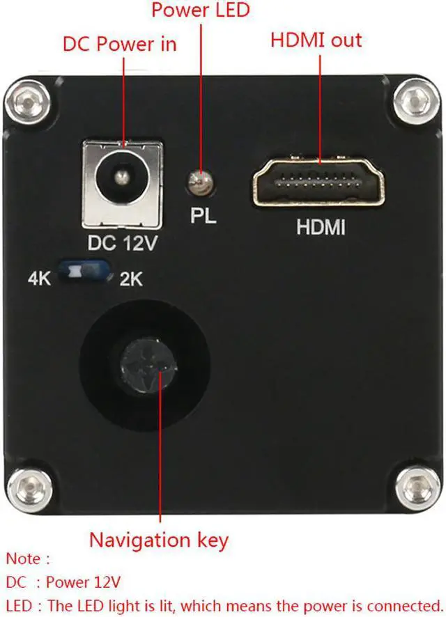 Alt view image 4 of 7 - 2K 4K 1080P HDMI Digital Industrial Video Microscope Camera & 180X C-Mount Lens For Lab Phone PCB Soldering