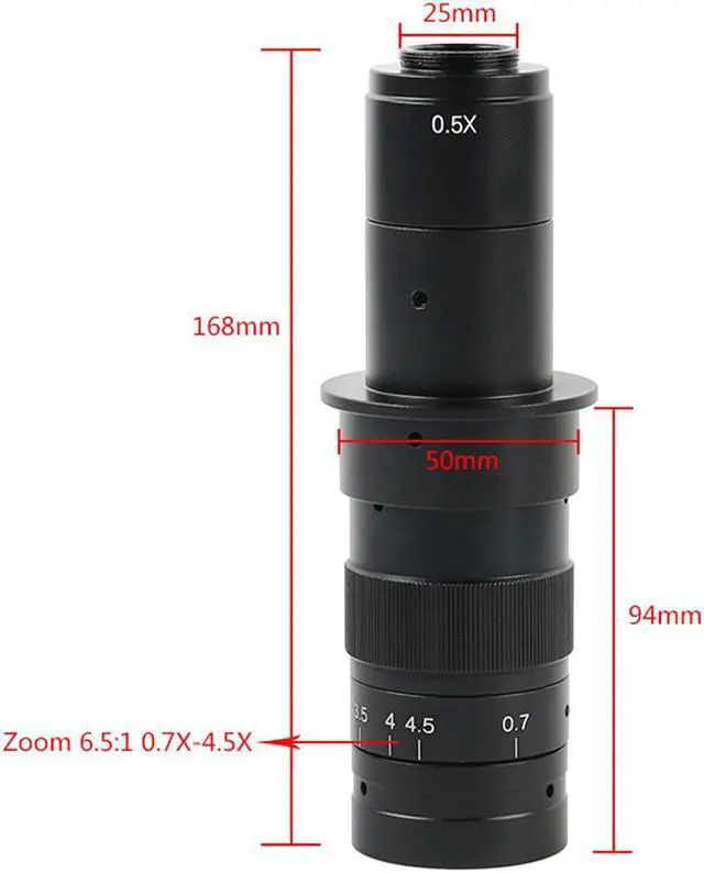 Alt view image 2 of 7 - 1080P HD HDMI Industrial Electronic Digital Video Microscope Camera & 180X C-Mount Lens Whit 56-LED Adjustable Ring Light
