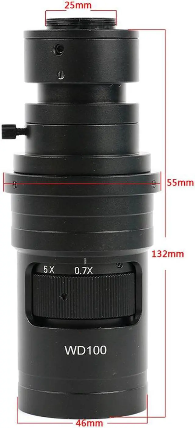 Alt view image 3 of 7 - NEW 16MP HDMI Industrial Video Microscope & 200X C-Mount Lens & 56 LED Adjustable Microscope Ring Light Support U disk Storage Video