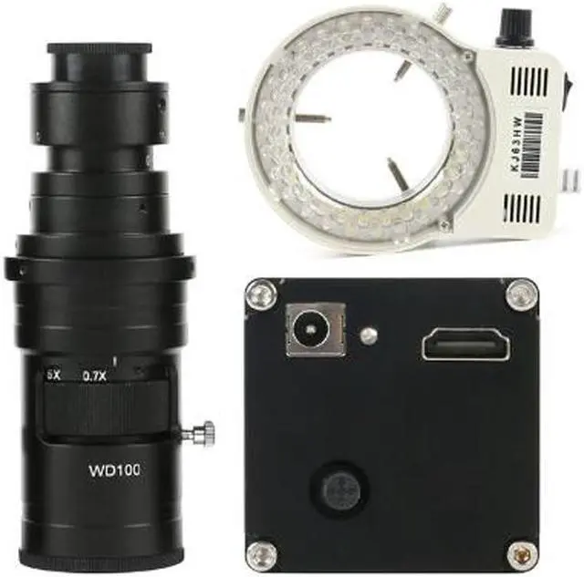 Main image of 2020 NEW HDMI Industrial Video Microscope & Adjustable LED Microscope Lamp & 200X C-Mount Lens For Phone Repair Soldering