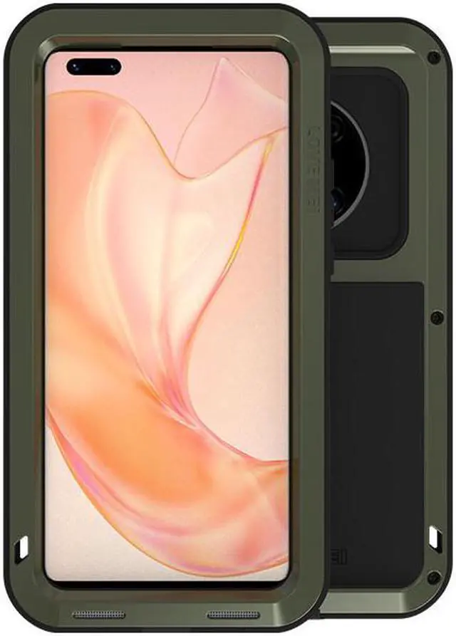 Main image of LOVE MEI Shock Dirt Proof Water Resistant Metal Armor Cover Phone Case for HUAWEI Mate 40 Pro - Army Green