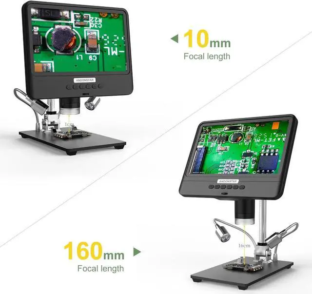 Alt view image 6 of 7 - Andonstar AD208S 8.5 Inch LCD Display Screen 5X-1200X Digital Microscope 1280 * 800 Adjustable 1080P Scope Soldering Tool with Two Fill Lights