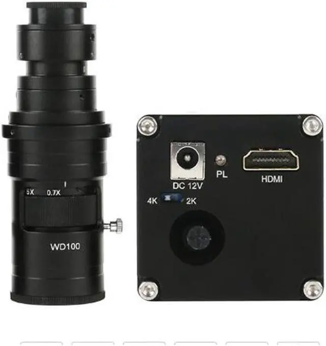Main image of NEW 2K 4K HDMI Digital Industrial Video Microscope Camera & 200X C-Mount Lens For PCB Soldering