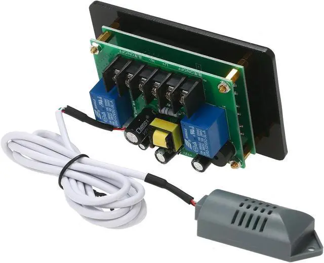 Alt view image 5 of 7 - AC220V Temperature and Humidity Controller Dual Relay Output -40~230? Digital Thermostat Humidistat Controller with Sensor Probe for Reptile Refrigerator Basement Grow Tent
