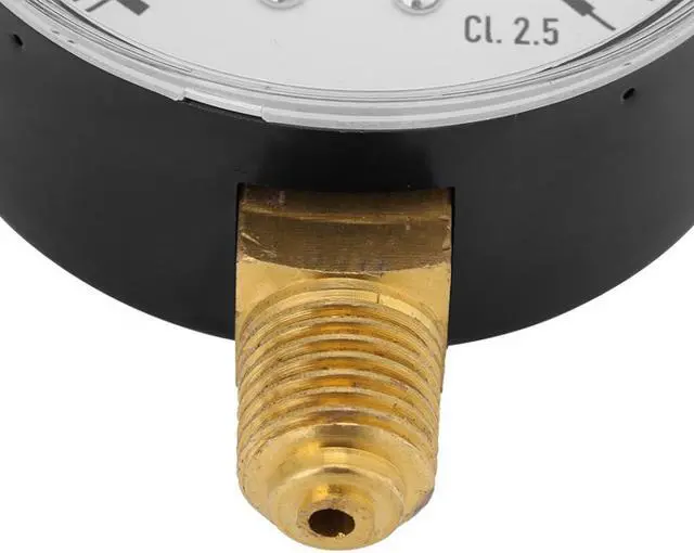 Alt view image 6 of 7 - 0-6bar 1/4" NPT Thread Pressure Gauge Side Mount Manometer 6cm Dial Plate For Fuel Air Oil Water Pressure Measuring Tools