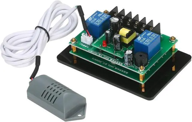 Alt view image 7 of 7 - AC220V Temperature and Humidity Controller Dual Relay Output -40~230? Digital Thermostat Humidistat Controller with Sensor Probe for Reptile Refrigerator Basement Grow Tent