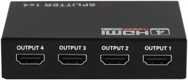 Alt view image 4 of 7 - HDMI Splitter HDCP 4K 1x4 1 To 4 Power Amplifier 1080P 3D 1x4 AudioSsplitter HDMI Converter 1x4 HDMI Adapter