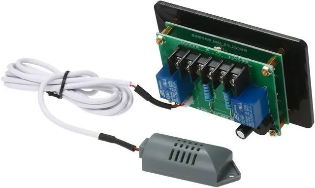Alt view image 5 of 7 - DC12/24V Temperature and Humidity Controller Dual Relay Output -40~230? Digital Thermostat Humidistat Controller with Sensor Probe for Reptile Refrigerator Basement Grow Tent
