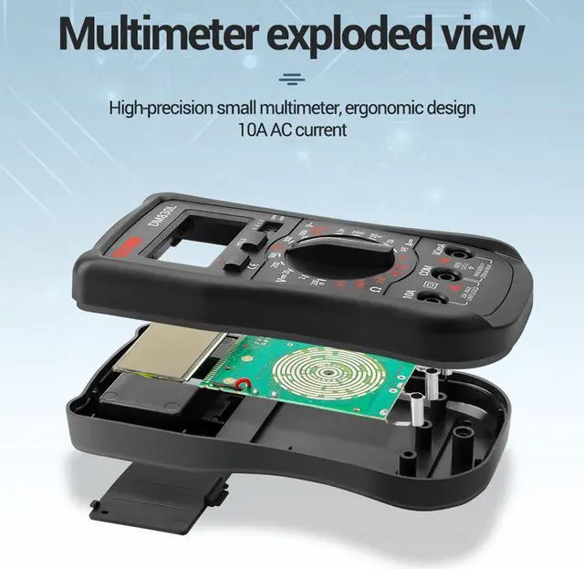 Alt view image 7 of 7 - ANENG DM830L Digital Multimeter Meter Testers 1999 Count Electrical Transistor Capacitance DC/AC Multimetro With LCD Backlight