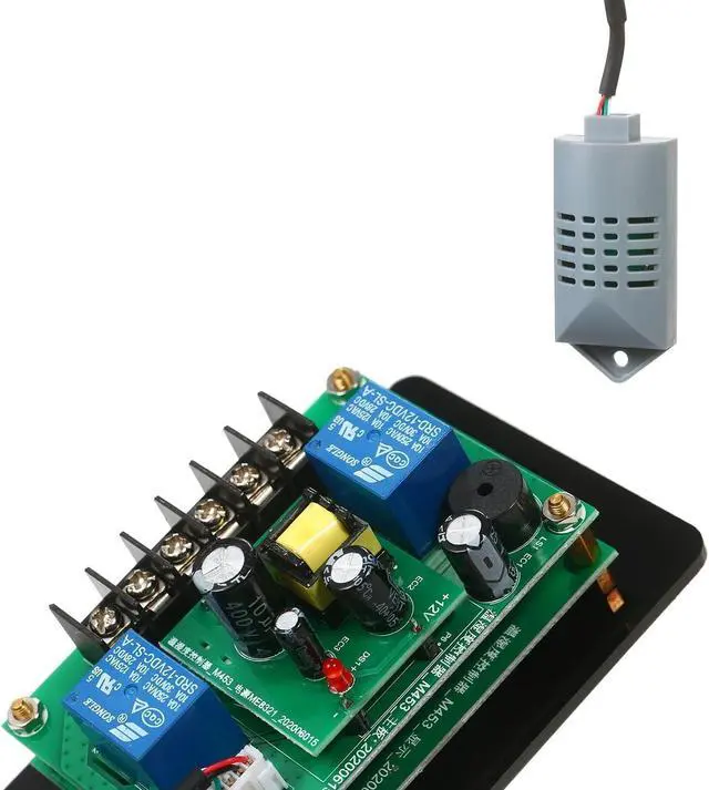 Alt view image 2 of 7 - AC220V Temperature and Humidity Controller Dual Relay Output -40~230? Digital Thermostat Humidistat Controller with Sensor Probe for Reptile Refrigerator Basement Grow Tent