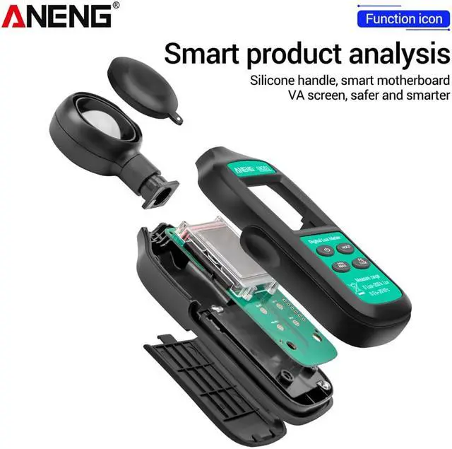Alt view image 3 of 7 - ANENG GN201 Luxmeter Digital Light Meter 200K Lux Meter Photometer uv Meter UV Radiometer Handheld Illuminometer Photometer