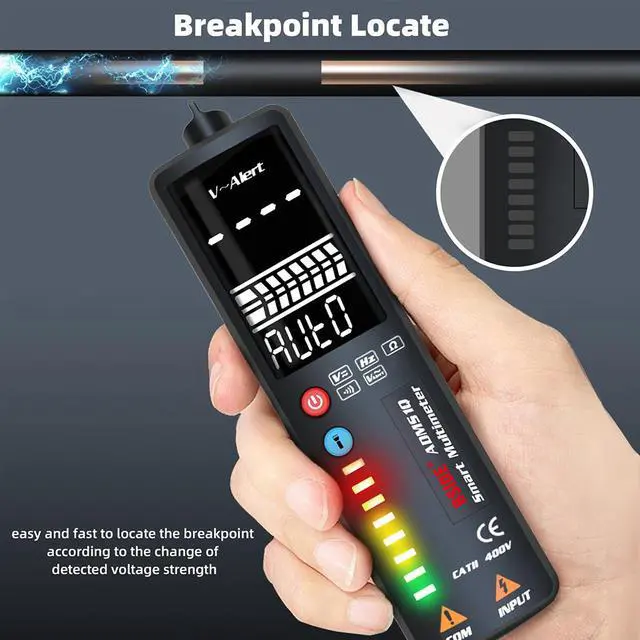 Alt view image 4 of 7 - BSIDE ADMS1Q 2.4” LCD Voltage Detector Pen Non-contact AC Voltage Tester Volt Ohm Hz Continuity V-Alert Tester with Flashlight
