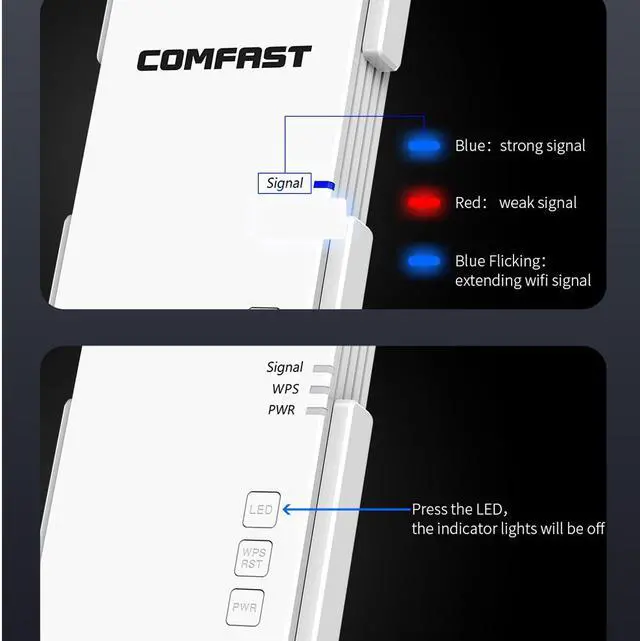 Alt view image 2 of 7 - AC2100 Gigabit Router Repeater 2.4G 5G WIFI Dual-Band 2033Mbps 4 High Gain Antennas Wider 128M RAM Wireless Router Wifi Repeater