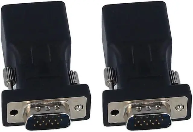 Alt view image 5 of 7 - 2PCS VGA to RJ45 Adapter VGA Male to RJ45 Adapter Ethernet Port Converter CAT5e CAT6 Network Cable Adapter