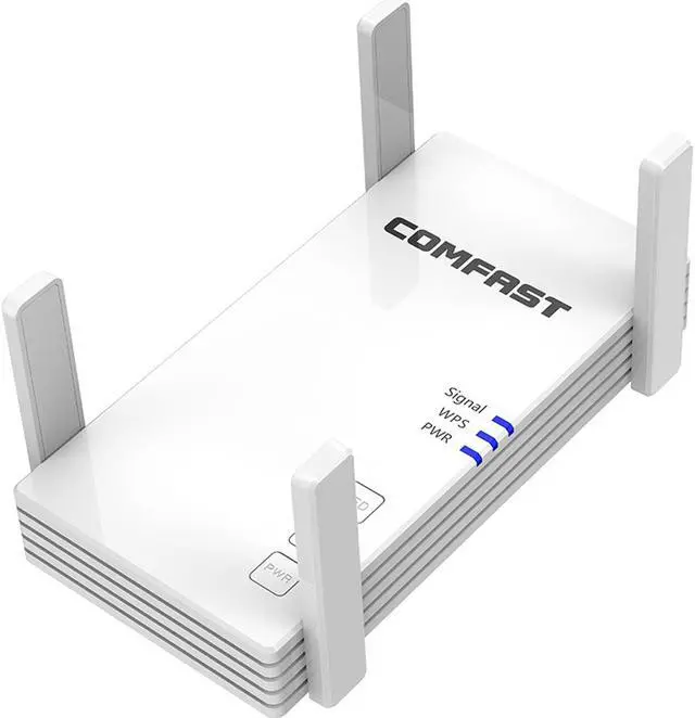 Alt view image 4 of 7 - AC2100 Gigabit Router Repeater 2.4G 5G WIFI Dual-Band 2033Mbps 4 High Gain Antennas Wider 128M RAM Wireless Router Wifi Repeater