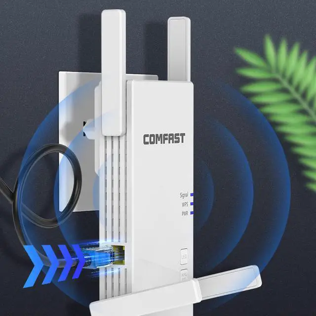 Alt view image 6 of 7 - AC2100 Gigabit Router Repeater 2.4G 5G WIFI Dual-Band 2033Mbps 4 High Gain Antennas Wider 128M RAM Wireless Router Wifi Repeater