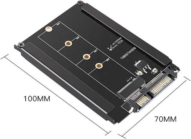 Alt view image 2 of 5 - M.2 NGFF SSD To 2.5 SATA 22Pin 6Gbps/s Expansion Adapter Card With Enclosure Socket M2 NGFF Adapter
