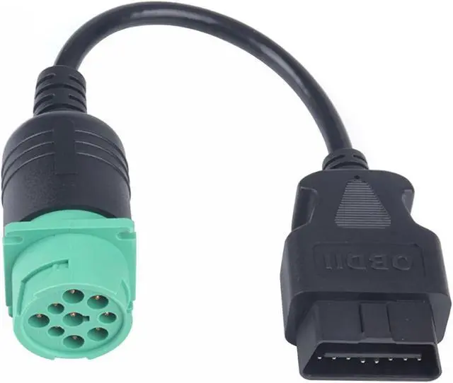 Alt view image 4 of 7 - 9 Pin to 16 Pin Truck Diagnostic Cable OBD2 Cable Diagnostic Scanner Adapter Cable