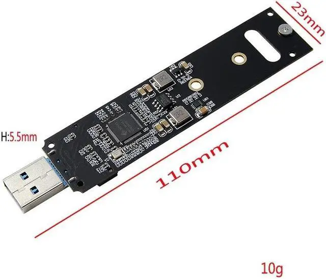 Alt view image 7 of 7 - M.2 NVME to USB3.0 Mobile Adapter Card Converter Card Support M.2 PCIE(Key M) Interface NVME SSD Not Support SATA Protocol